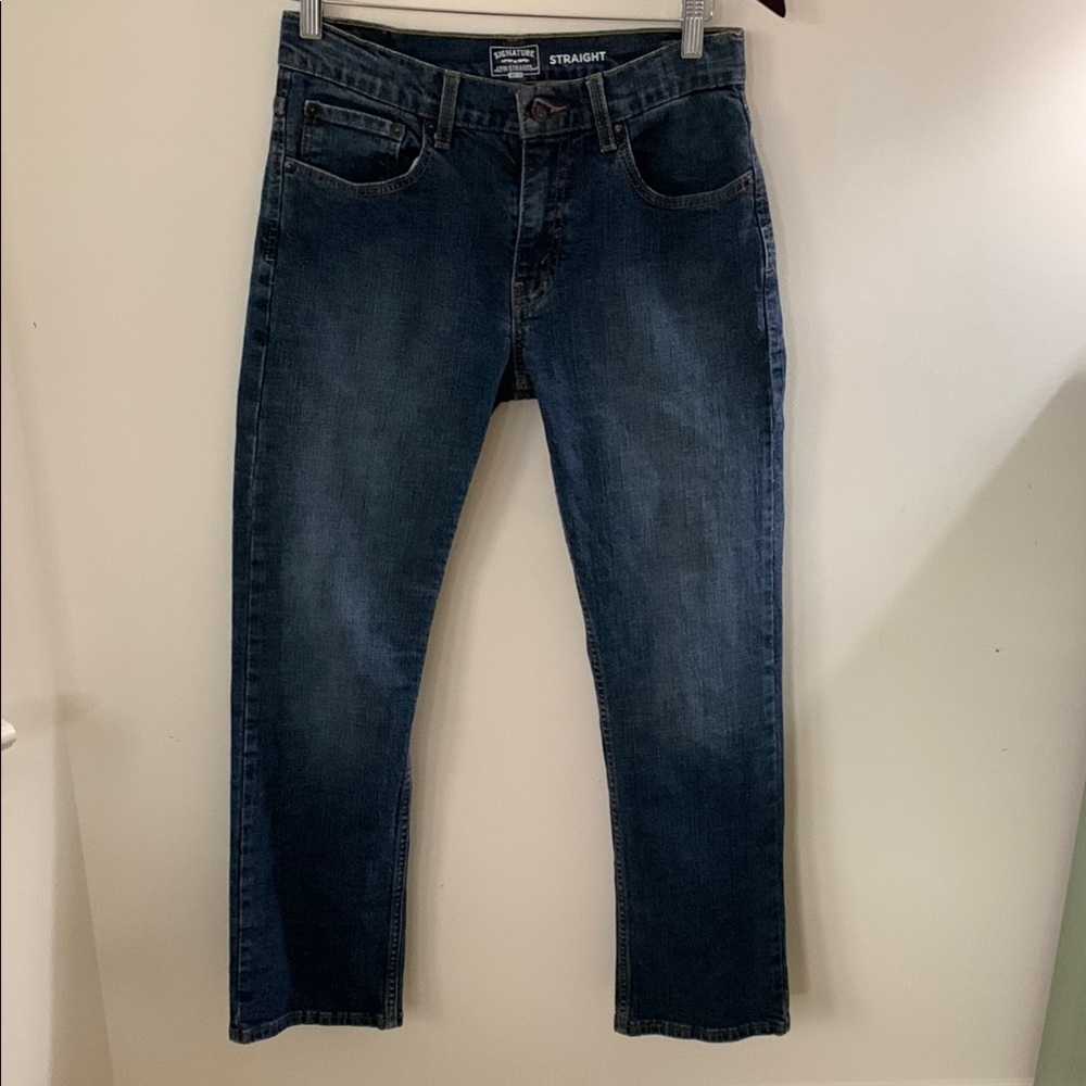 Signature by Levi Strauss Blue Straight-Leg Jeans